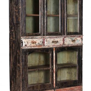 Indiakast – grutterskast – aparte vitrinekast met deurtjes en lades – en tegeltjes