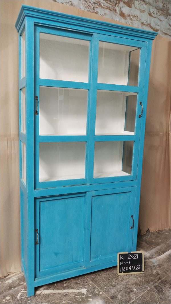 Indian blue – Vitrinekast – Servieskast – Keukenkast – Boekenkast