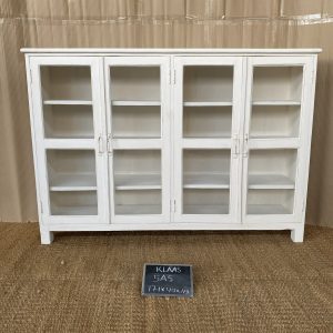 5A5 Lage vitrinekast wit